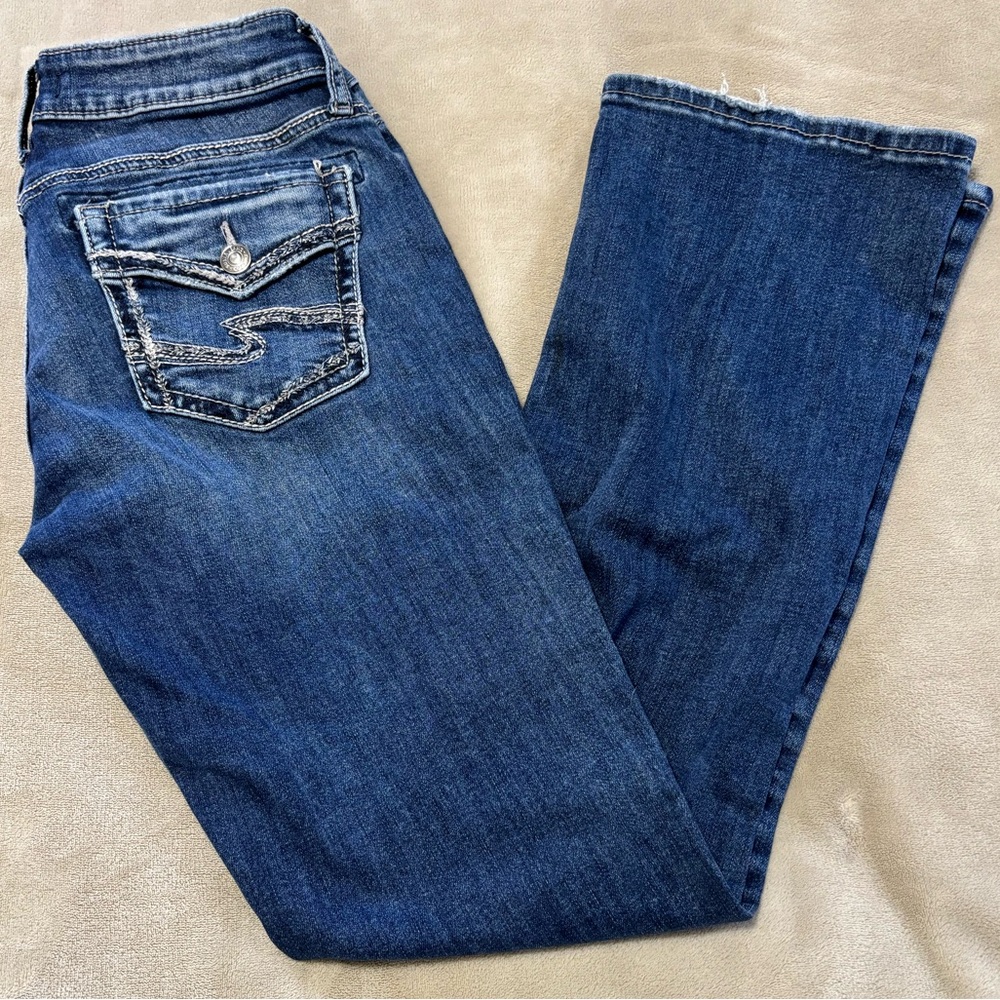 Silver Jeans Suki Slim Boot Dark Blue Jeans